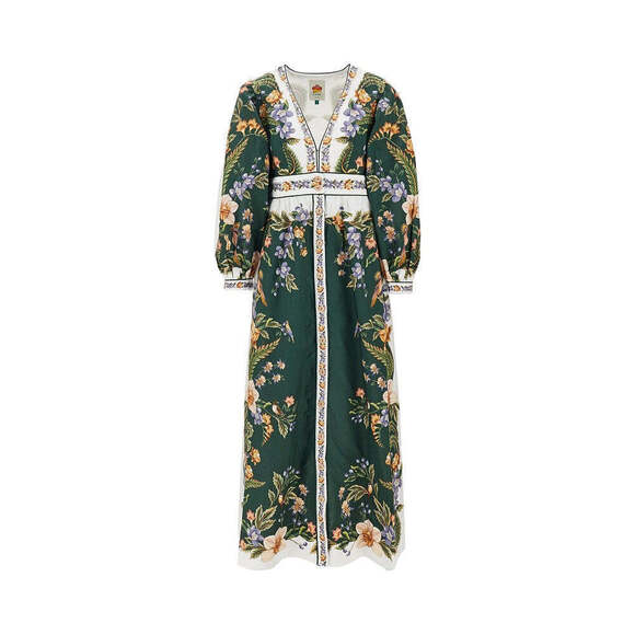 Farm Rio Dresses & Skirts - Farm Rio Cotton Long Dress With Nature Motif